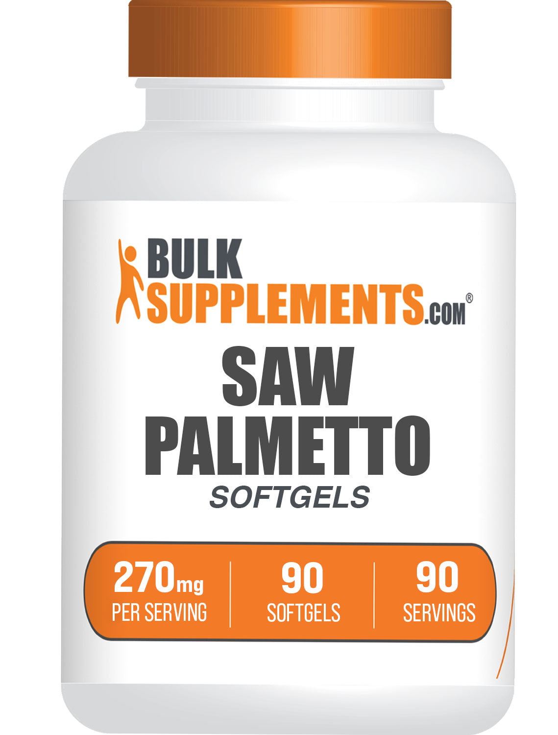 BulkSupplements.com Saw Palmetto 90 Softgels bottle image