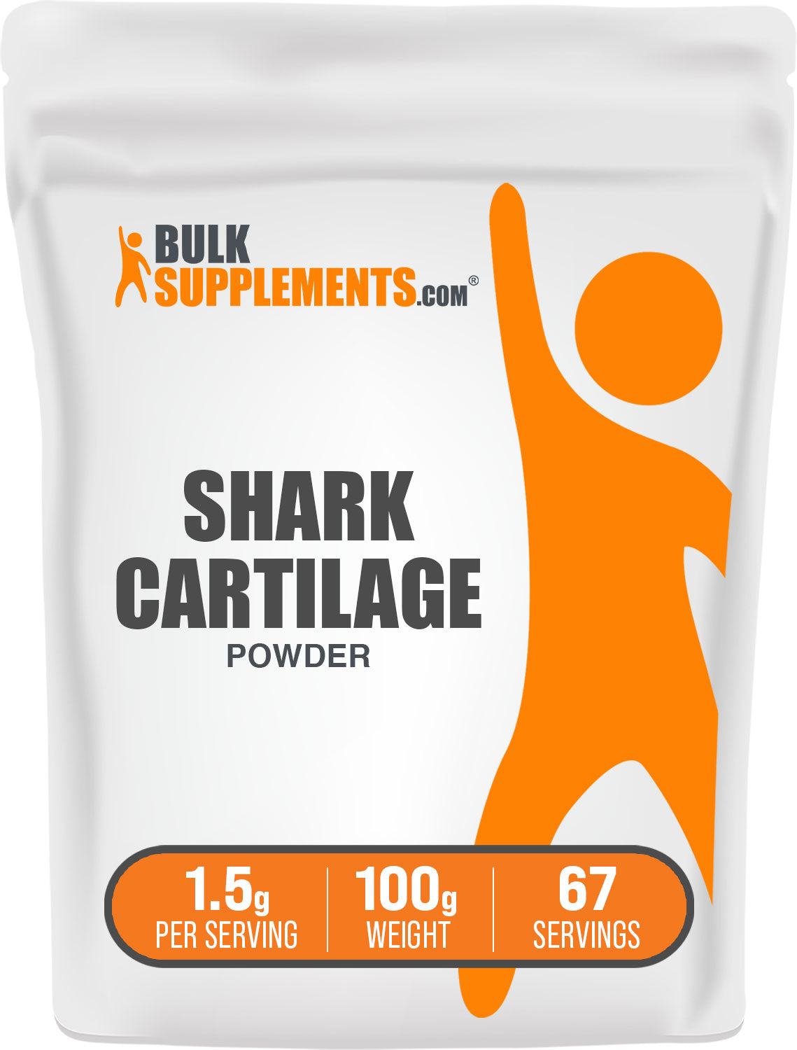 BulkSupplements.com Shark Cartilage Powder 100g bag image