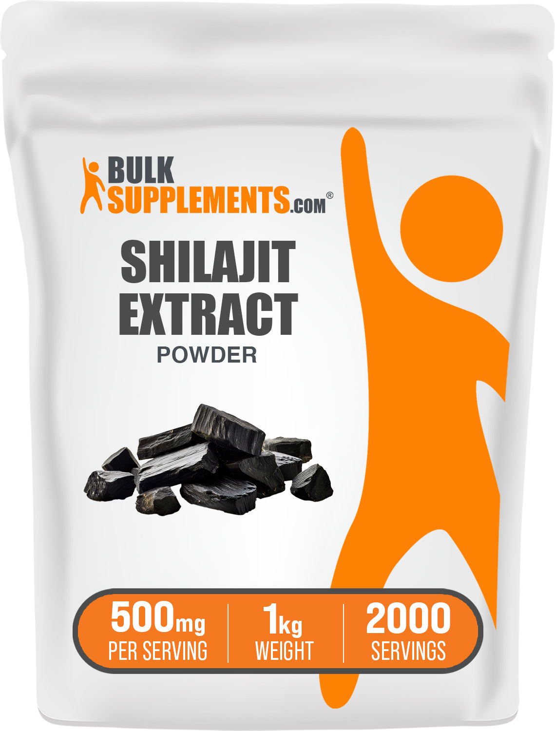 BulkSupplements.com Shilajit Extract Powder 1kg bag image