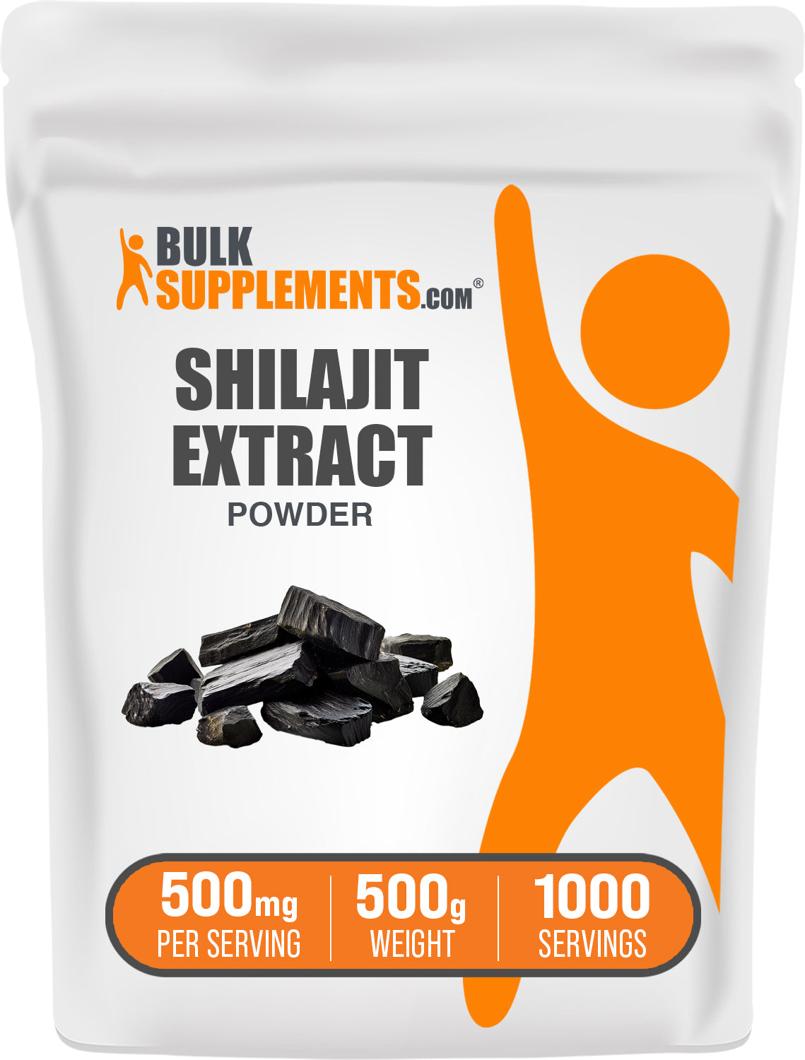 BulkSupplements.com Shilajit Extract Powder 500g bag image