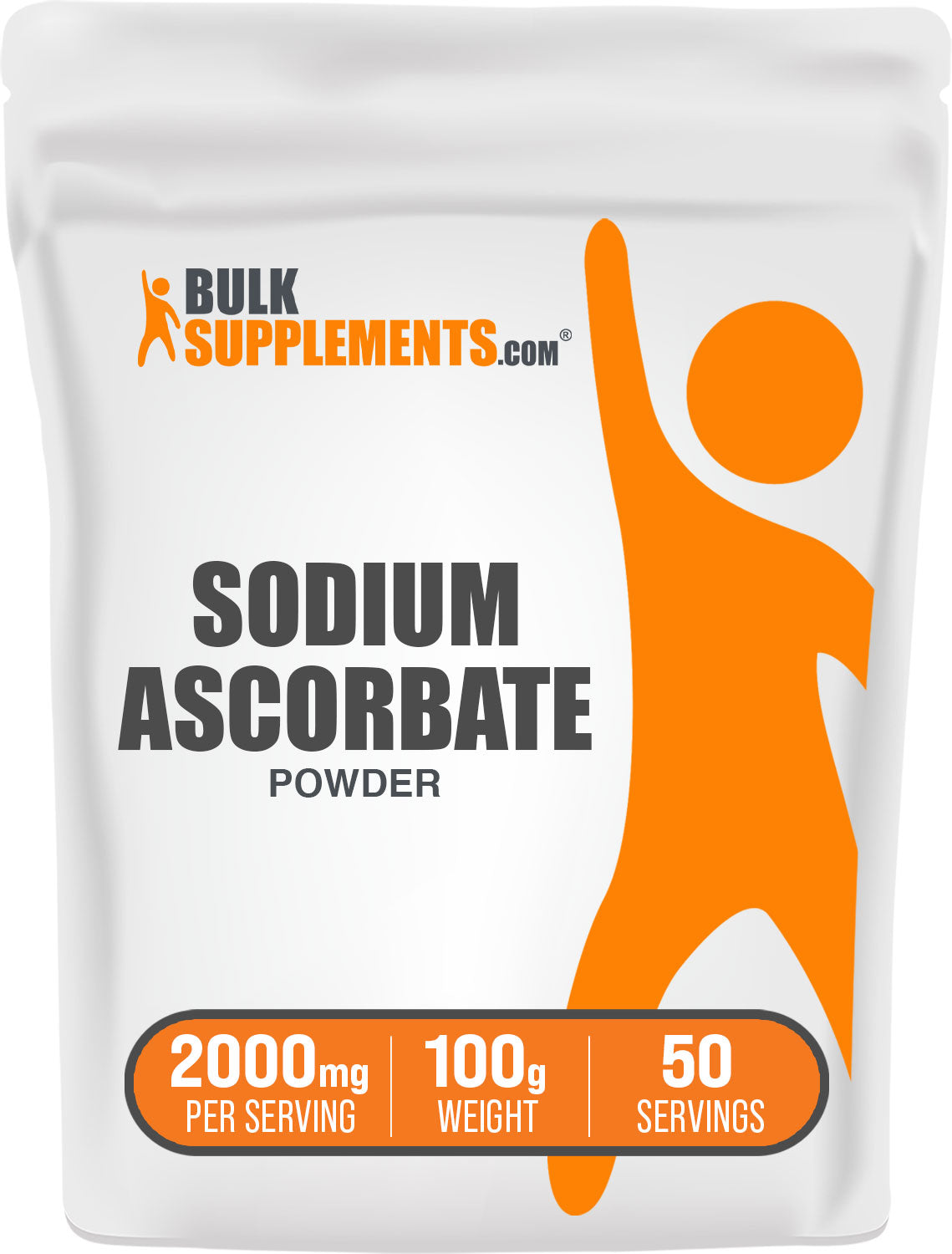 BulkSupplements.com Sodium Ascorbate Powder 100g bag