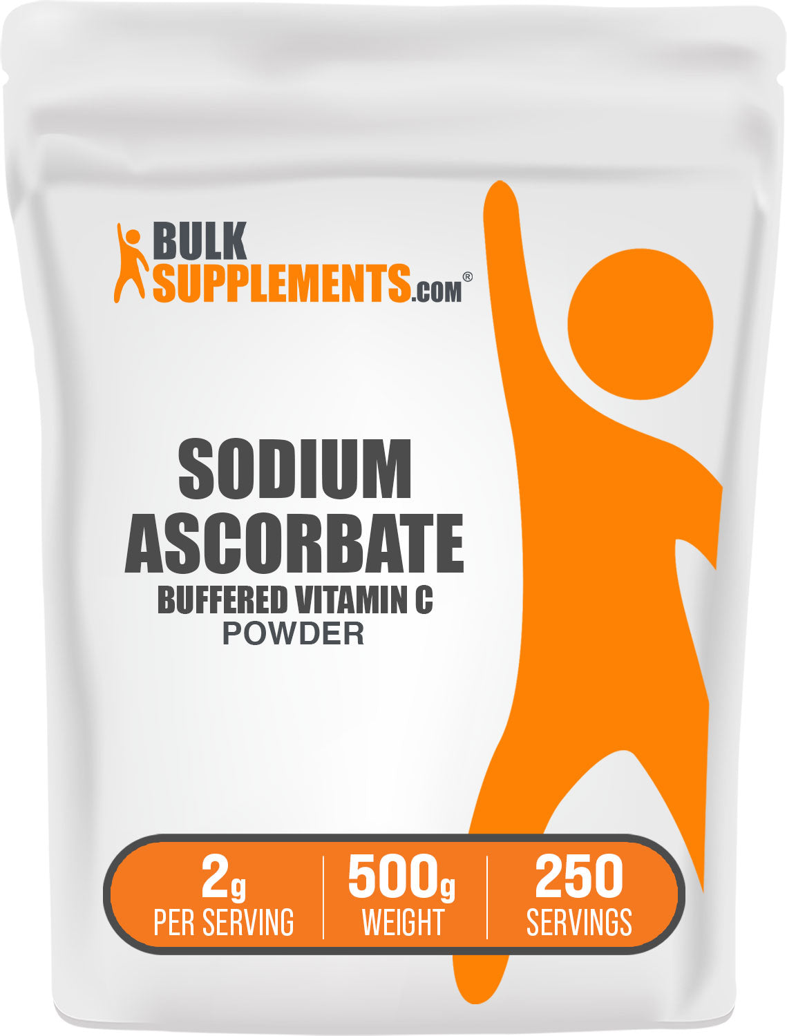 BulkSupplements.com Sodium Ascorbate Powder 500g bag image