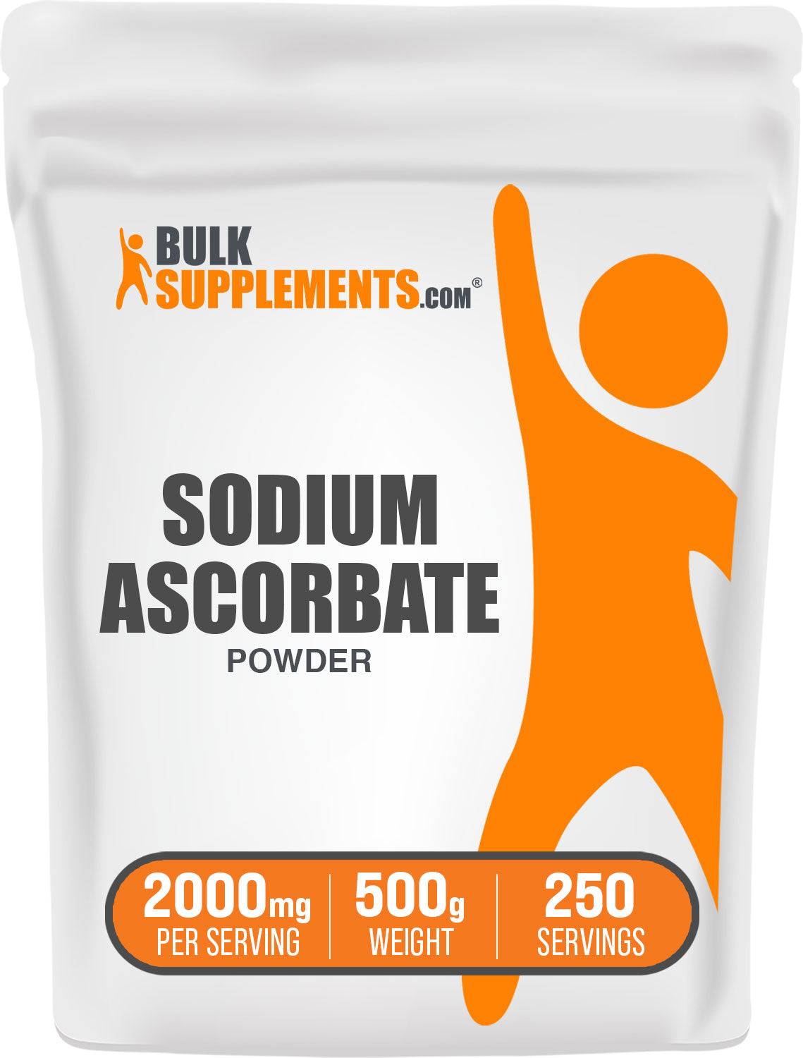 BulkSupplements.com Sodium Ascorbate Powder 500g bag