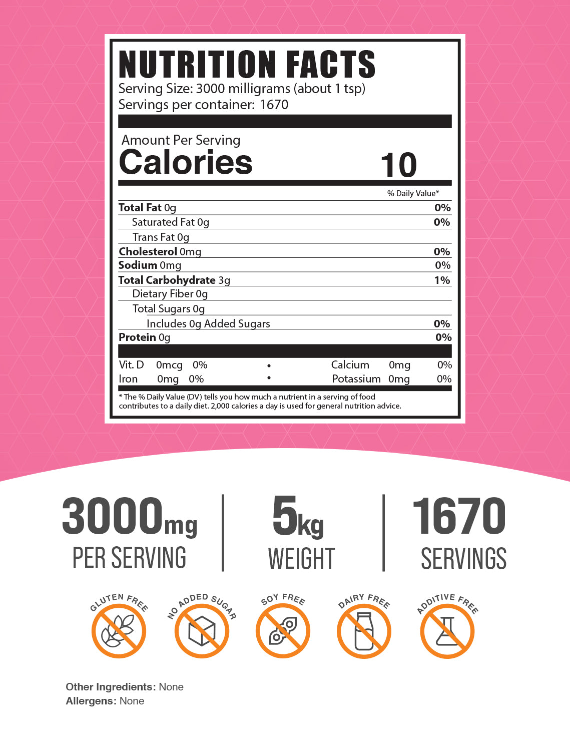 Sorbitol powder label 5kg