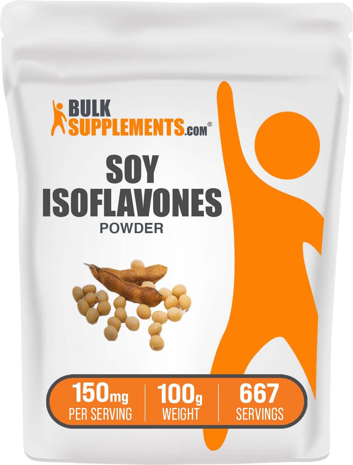 BulkSupplements.com Soy Isoflavones Powder 100g bag image