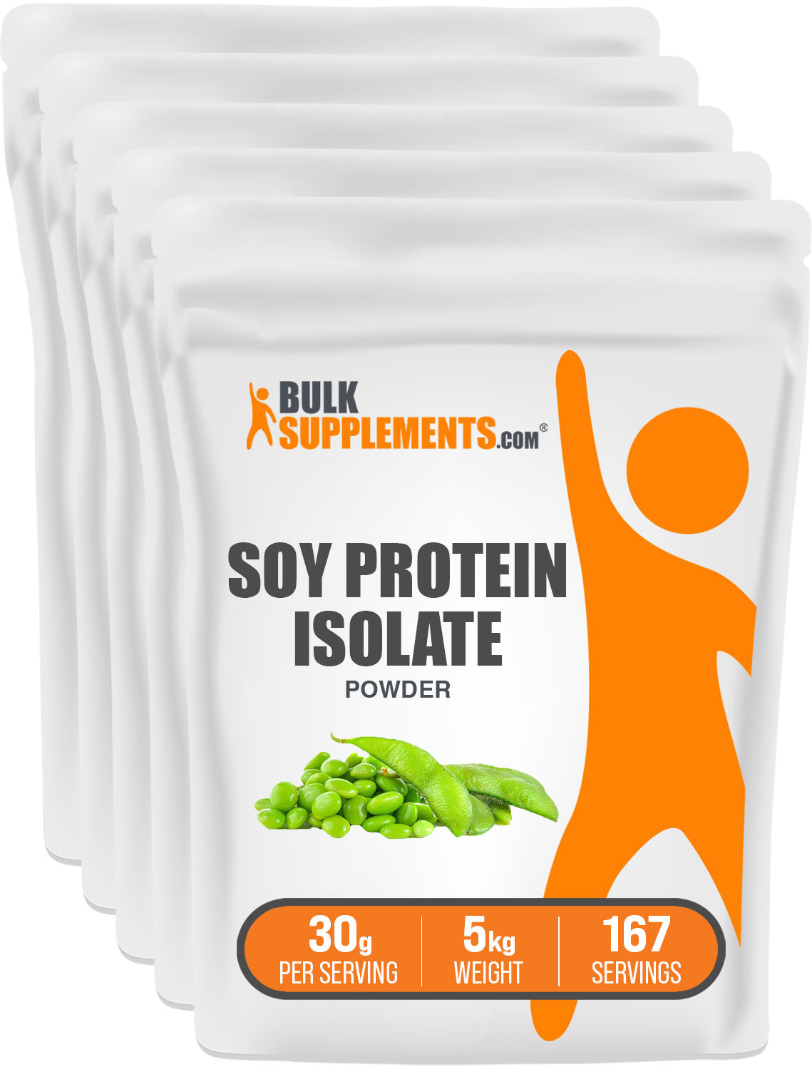 BulkSupplements.com Soy Protein Isolate Powder 5kg bag image