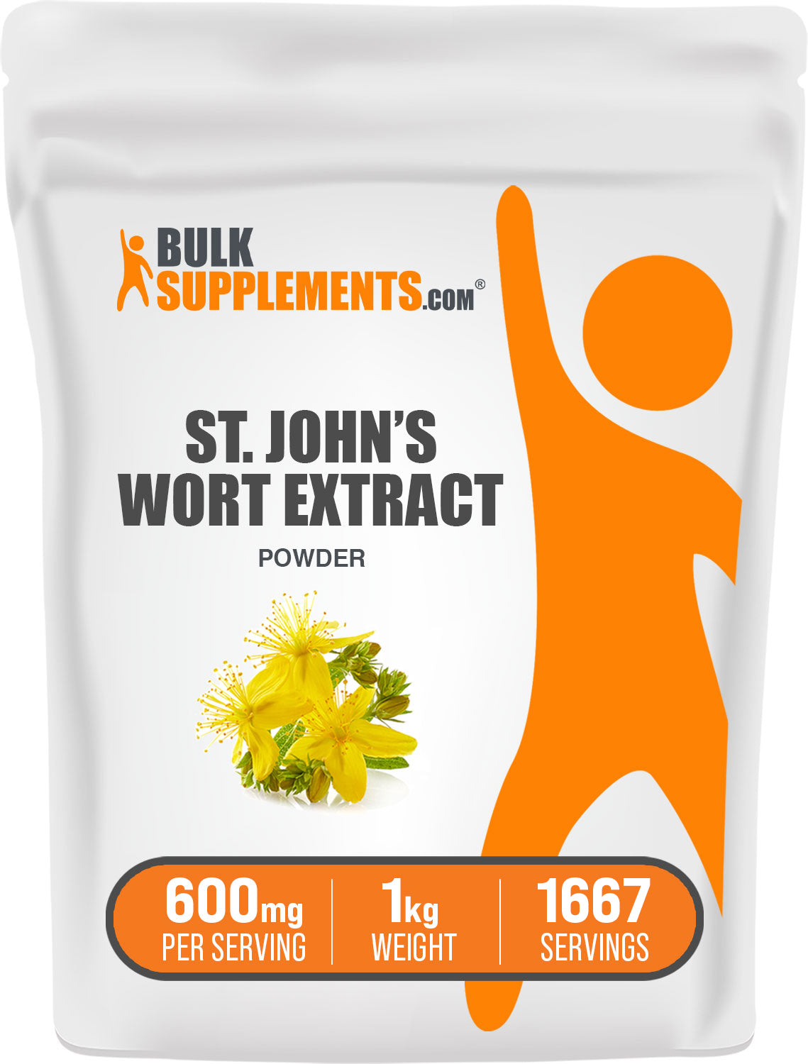 BulkSupplements.com St. John's Wort Extract Powder 1kg bag image