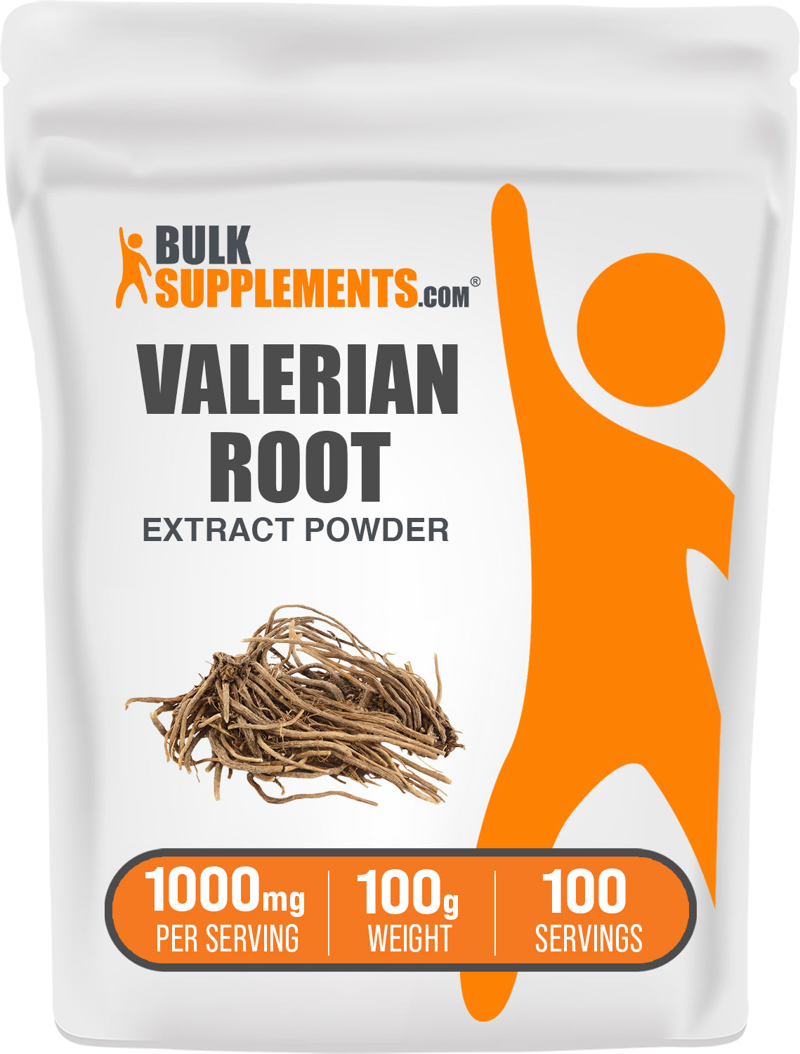 BulkSupplements.com Valerian Root Extract Powder 100g bag image