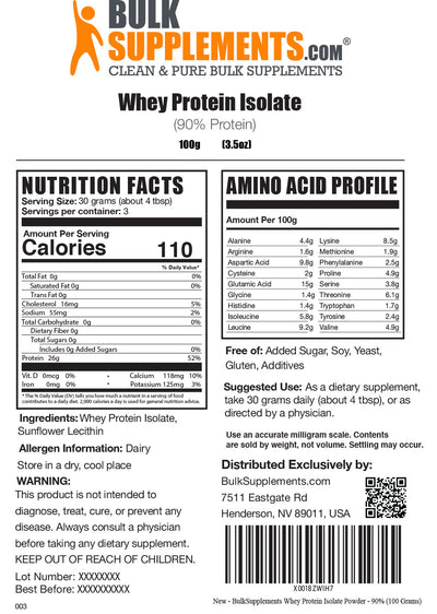 Whey Protein Isolate 90% | Whey Protein Powder