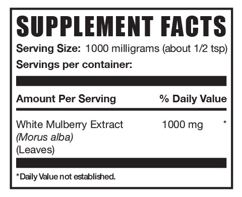 White mulberry extract powder mini label