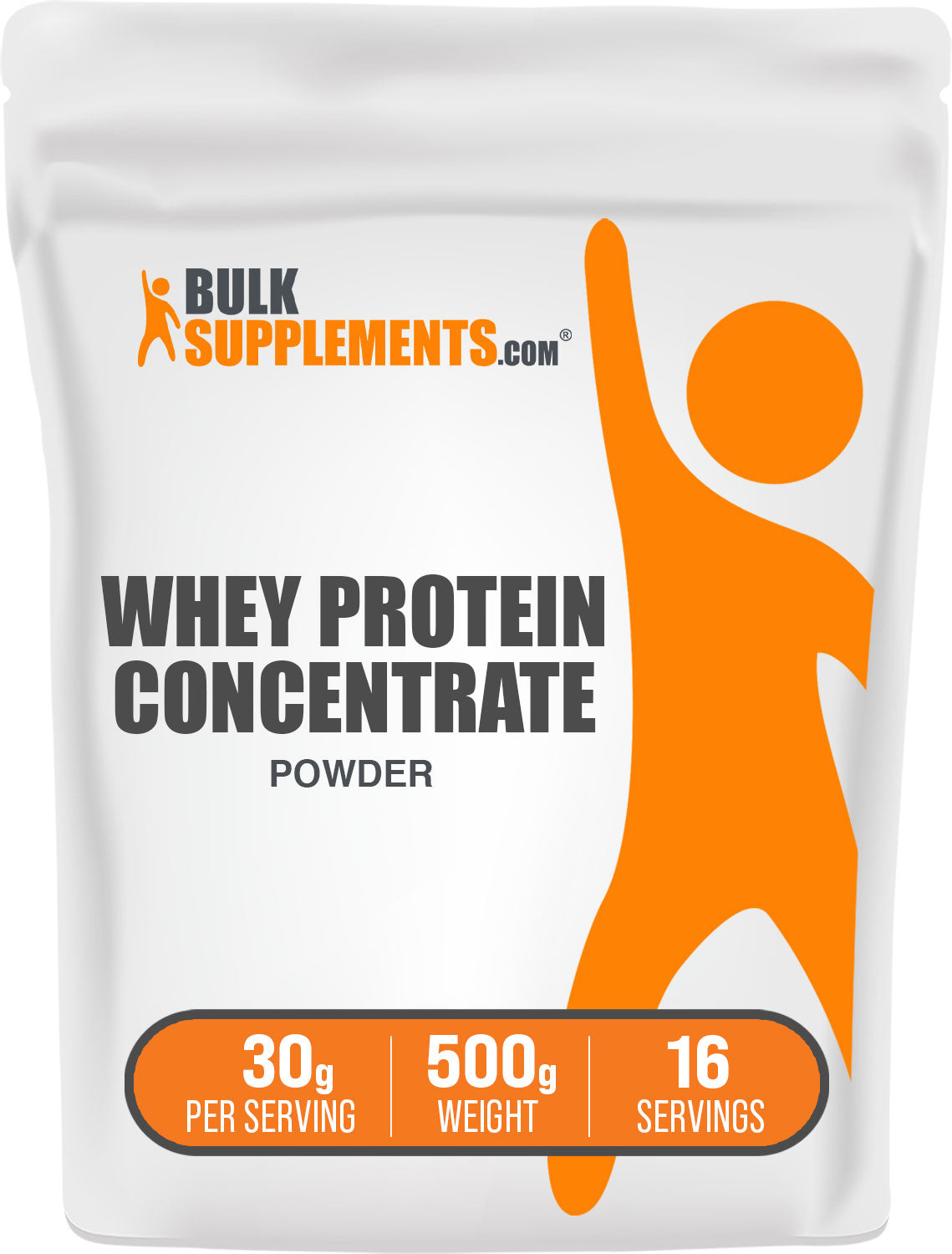 BulkSupplements.com Whey Protein Concentrate powder 500g bag image