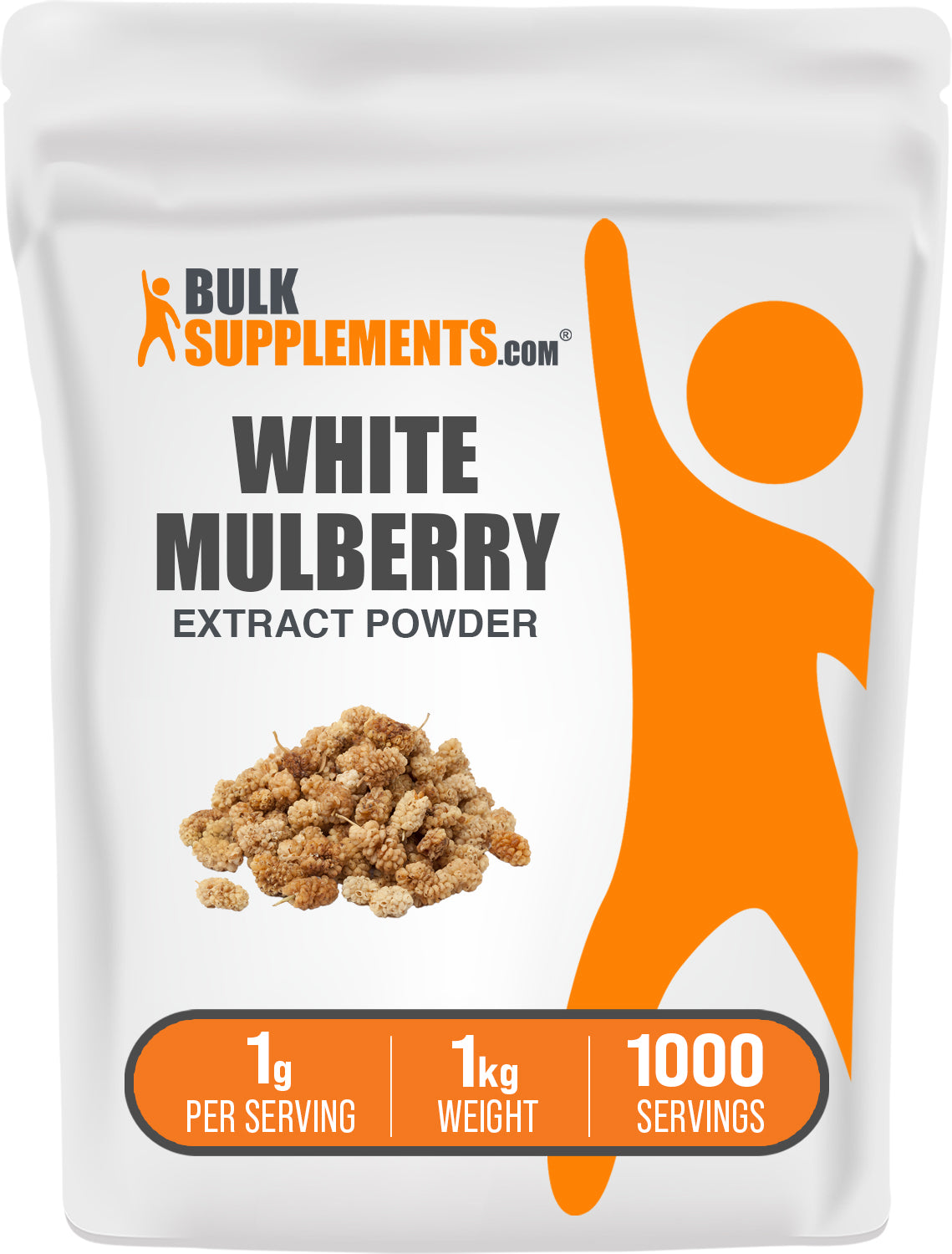 BulkSupplements.com White Mulberry Extract Powder 1kg bag image