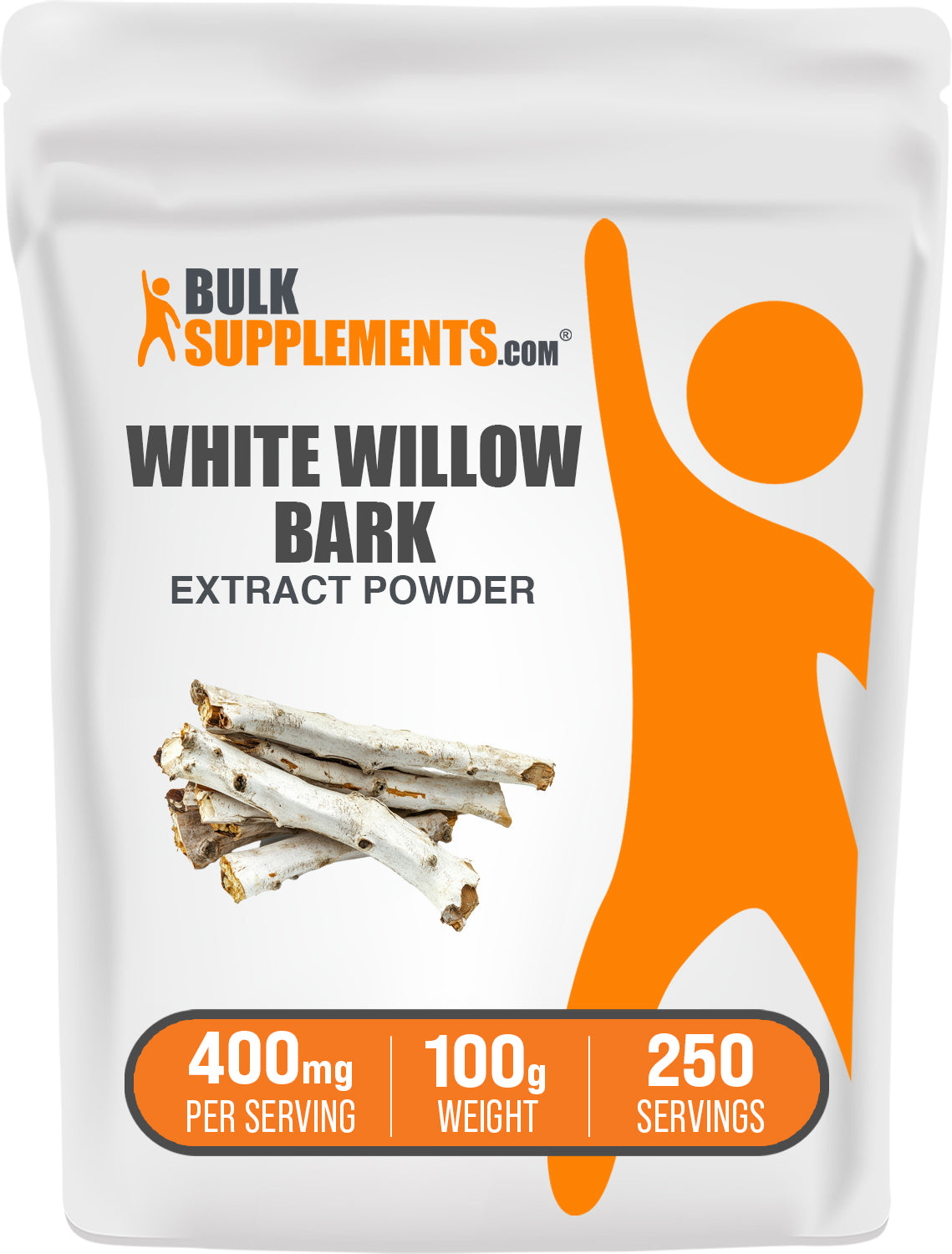 BulkSupplements.com White Willow Bark Extract Powder 100g bag image