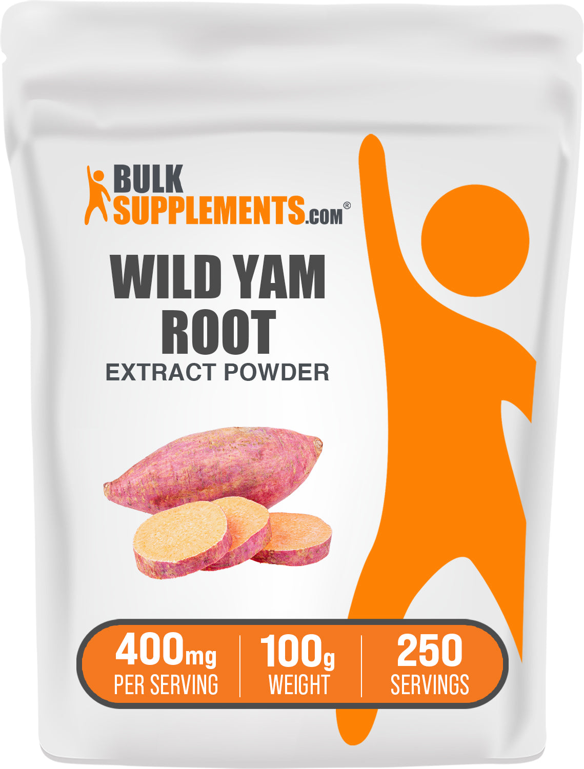 BulkSupplements.com Wild Yam Extract Powder 100g bag image