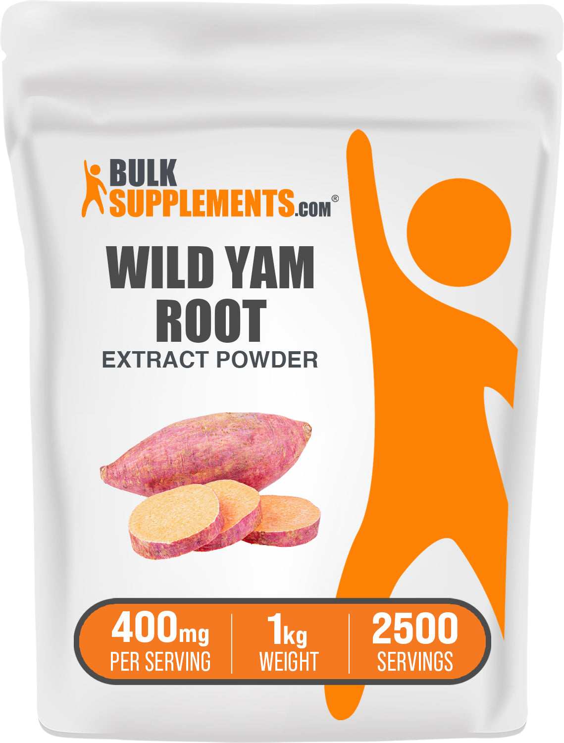 BulkSupplements.com Wild Yam Extract Powder 1kg bag image