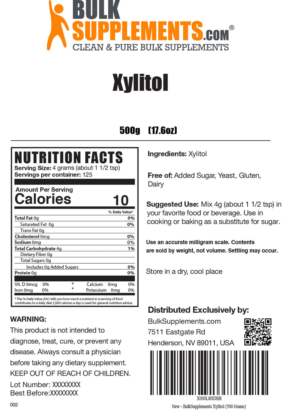 Xylitol Powder | Xylitol Sweetener | Sugar Substitute