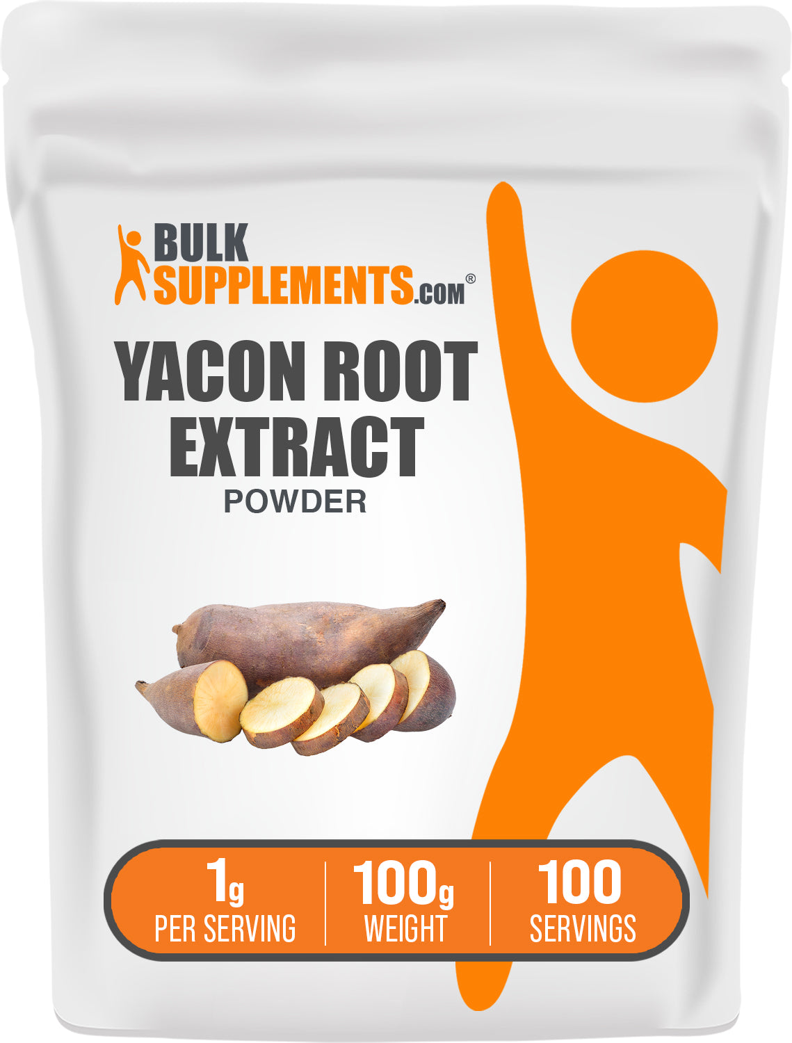 BulkSupplements.com Yacon Root Extract Powder 100g bag image