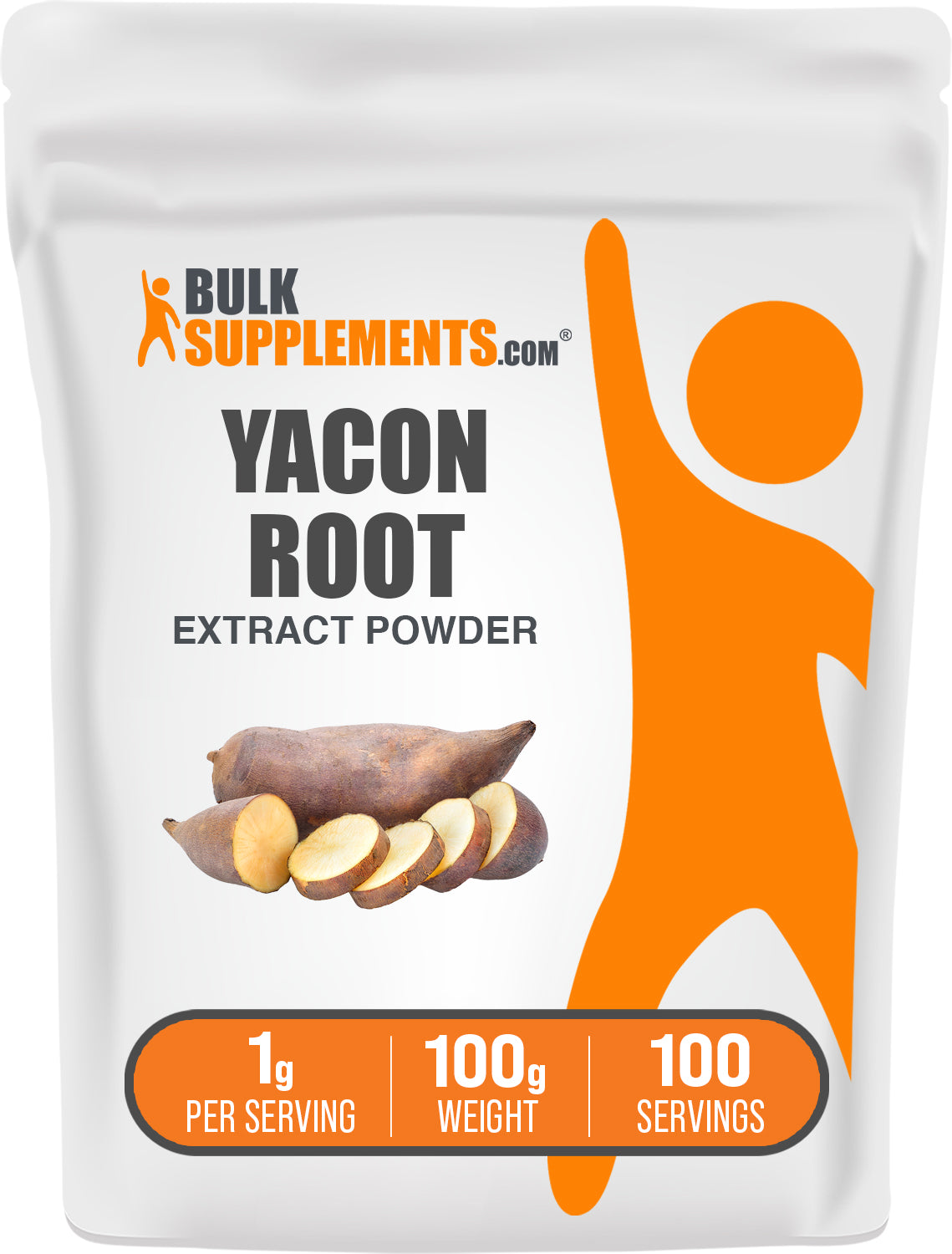 BulkSupplements.com Yacon Root Extract Powder 100g bag image