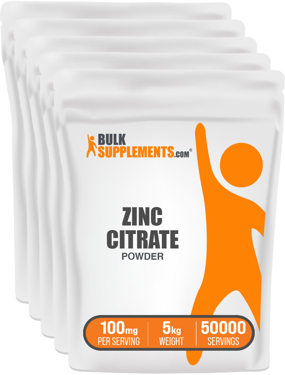 BulkSupplements.com Zinc Citrate Powder 5kg bag image