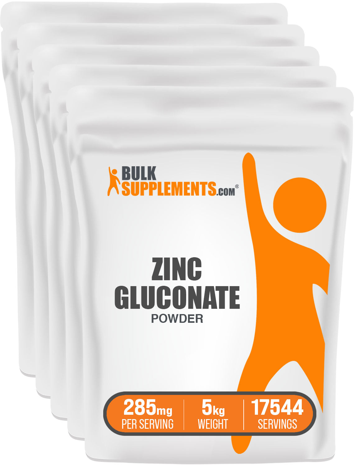 BulkSupplements.com Zinc Gluconate Powder 5kg bag image